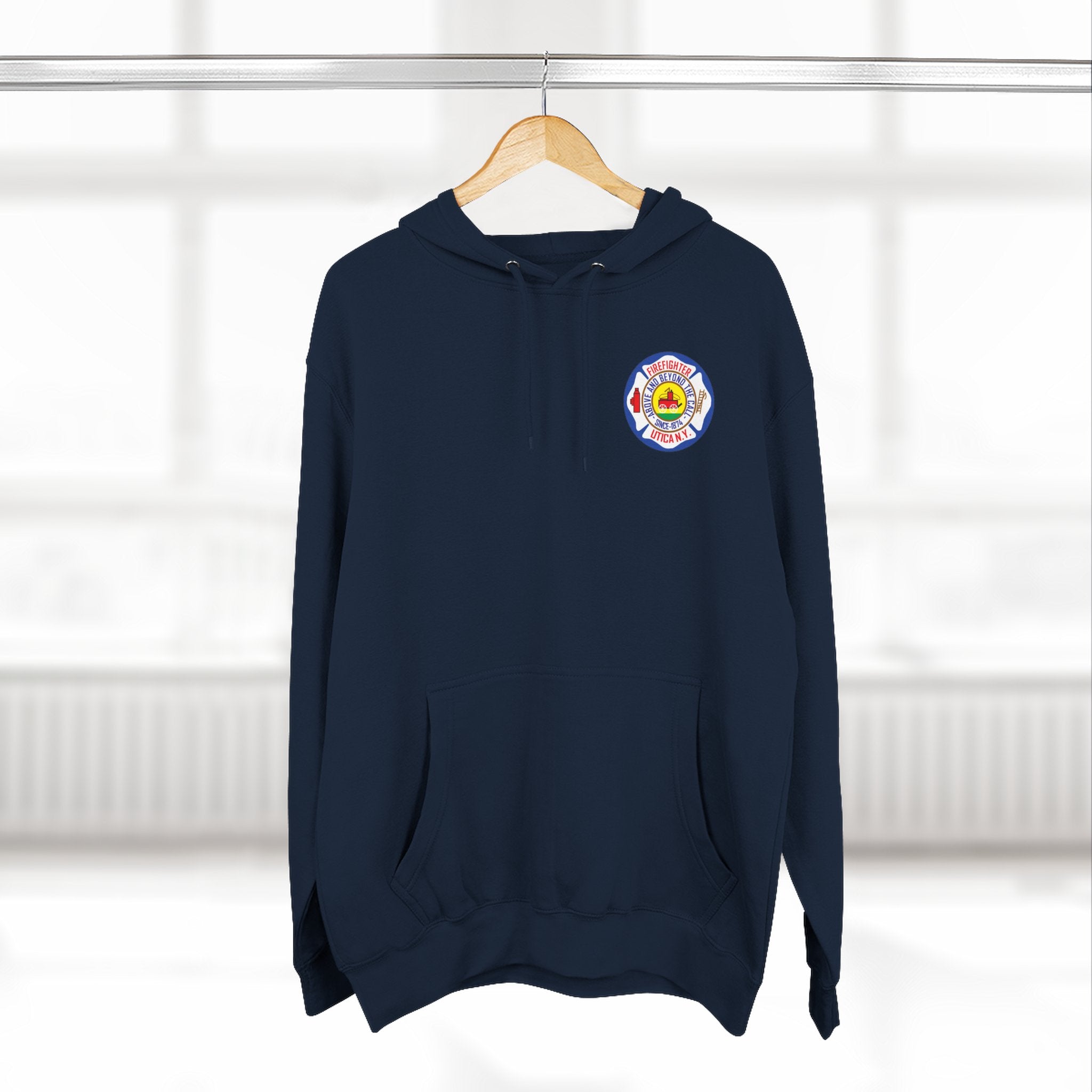 Firefighter Hoodie – "The Guardians" Engine 7 Utica, NY Fleece Pullover